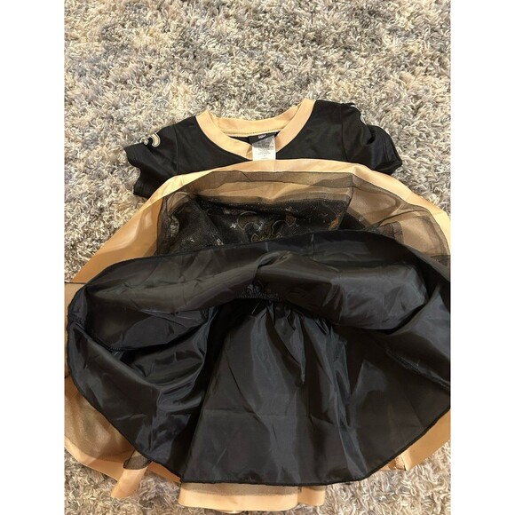 New Orleans Saints Girls 2T‎ Toddler Tutu Tailgate Game Day V Neck Costume Black - Picture 9 of 10